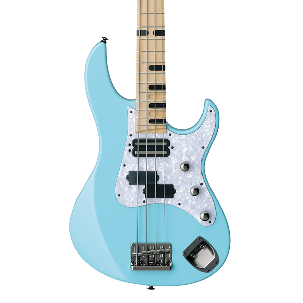 Front of Yamaha Billy Sheehan Attitude Limited 3 Bass Sonic Blue.