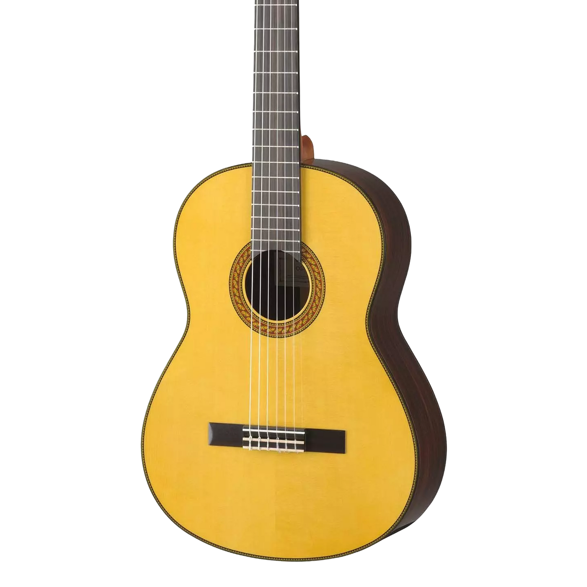 Front of Yamaha CG192S Classical Guitar with Solid Spruce Top Natural.