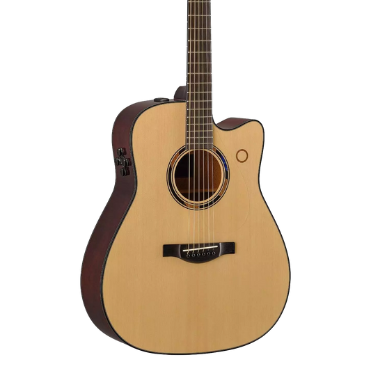 Front of Yamaha TAG3 C Natural TransAcoustic Dreadnought.