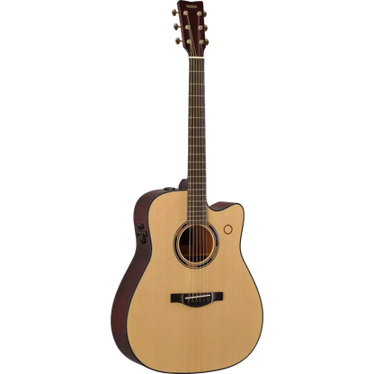 Full frontal of Yamaha TAG3 C Natural TransAcoustic Dreadnought.