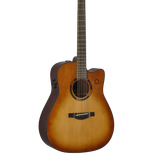 Front of Yamaha TAG3 C Sand Burst TransAcoustic Dreadnought.