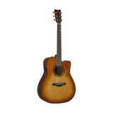 Full frontal of Yamaha TAG3 C Sand Burst TransAcoustic Dreadnought.