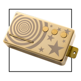 Front of Railhammer BC2-B-GD Billy Corgan Signature Z-one Bridge Gold.