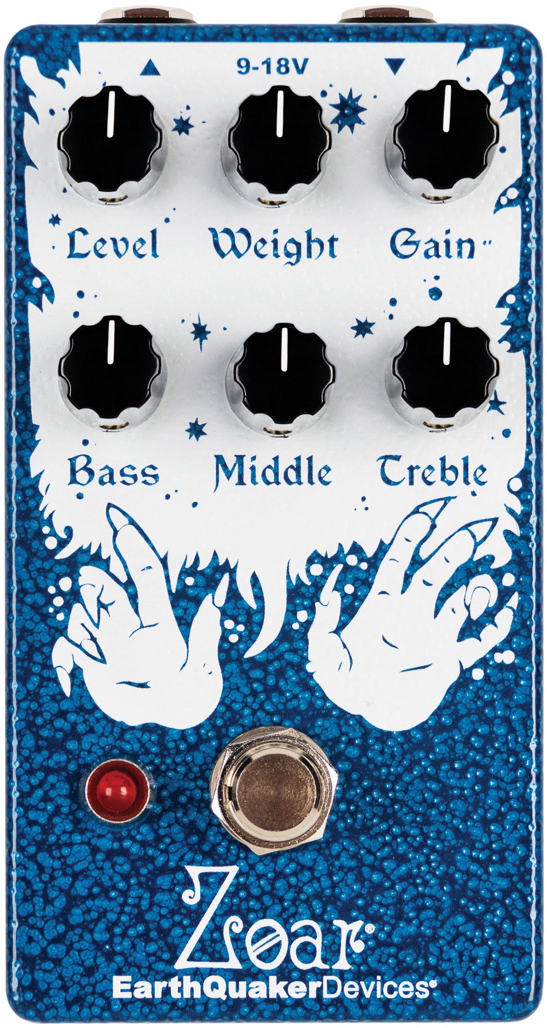 Top down of Earthquaker Devices Zoar Dynamic Audio Grinder.