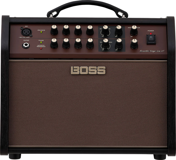 Front of Boss Acoustic Singer Live LT-60 Amp.