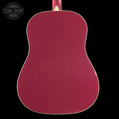 Back of Martin Custom Shop Slope Shoulder Dread Spruce/Mahogany Burgundy.
