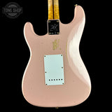 Back of Fender Custom Shop 70th Anniversary 1954 Stratocaster Relic Shell Pink.