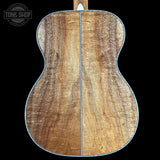 Back of Martin Custom Shop OM 45 Style Adirondack/Exceptional Broad Figure Koa.