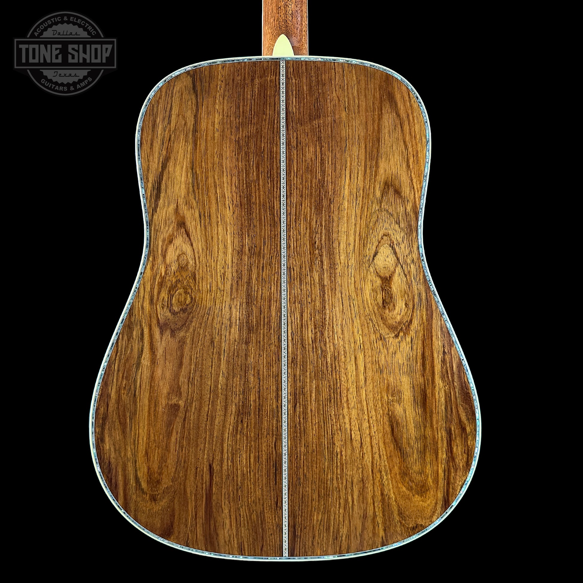 Back of Martin Custom Shop Dread 14-Fret Guatemalan Rosewood.