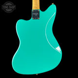 Back of Fender Custom Shop 1962 Jazzmaster Journeyman Relic PHC Sea Foam Green.