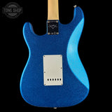 Back of Fender Custom Shop 1969 Stratocaster Journeyman Relic Blue Sparkle.