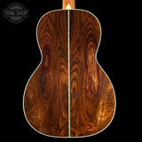 Back of Martin Custom Shop 00-12F 28 Style Italian Alpine Spruce/ Wild Grain East Indian Rosewood.