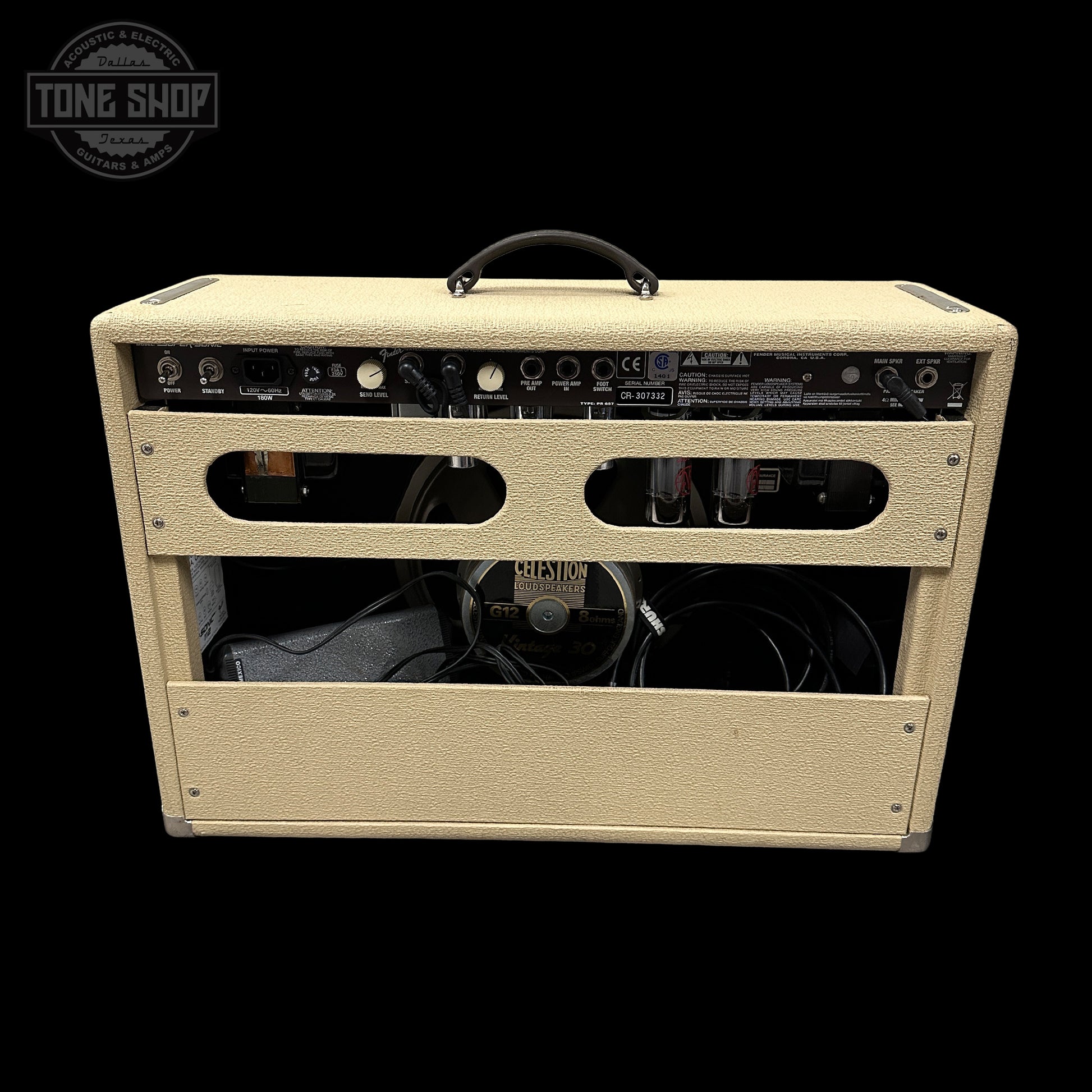 Back of Used Fender Super Sonic 1x12 60w.