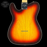 Back of Fender Custom Shop 1960's Telecaster Custom Journeyman Relic Chocolate 3 Tone Sunburst.