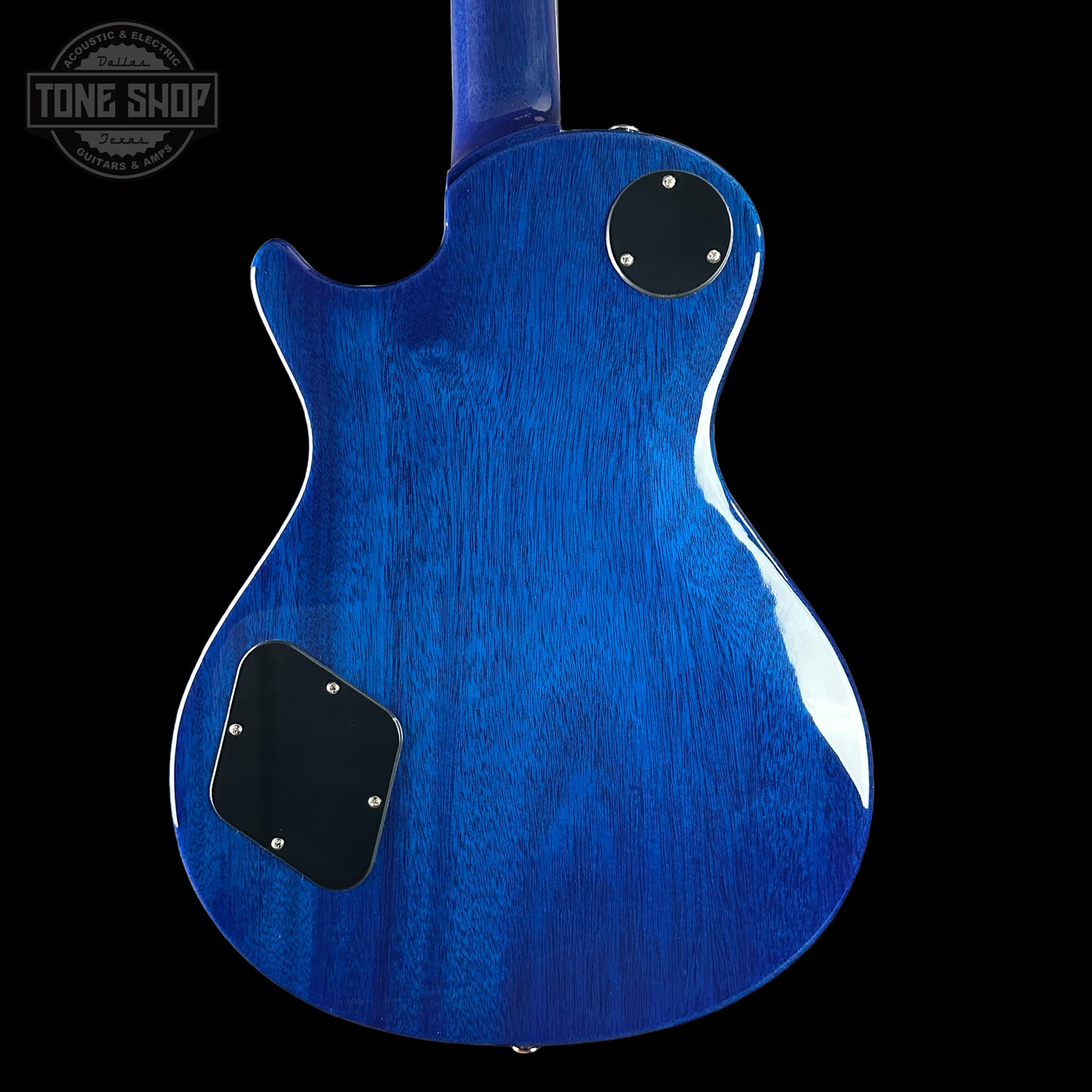 Back of PRS S2 Wood Library McCarty 594 Singlecut Quilt Makena Blue.