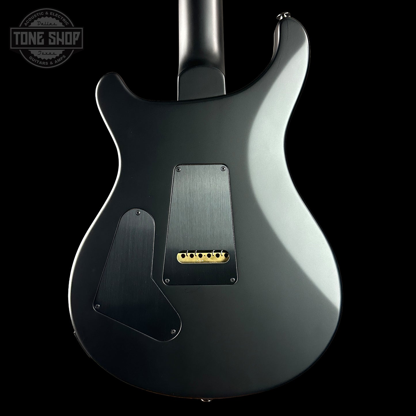 Back of PRS 40th Anniversary Custom 24 Satin Limited Charcoal Tri-Burst.