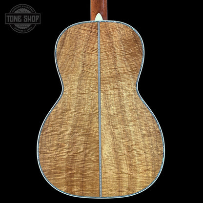 Back of Martin Custom Shop 00-12F 45 Style Adirondack / Exceptional Broad Figure Koa.