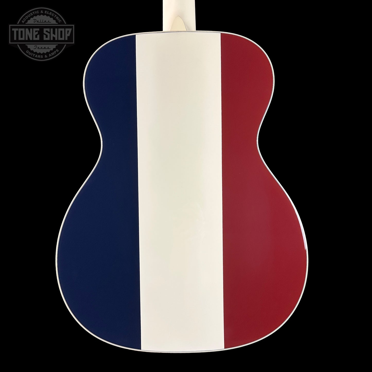 Back of Martin Custom Shop OM Red/White/Blue Sitka/EIR.