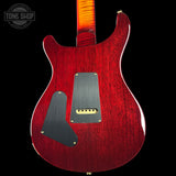 Back of PRS Wood Library Custom 24 Quilt 10 Top Dark Cherry Sunburst.