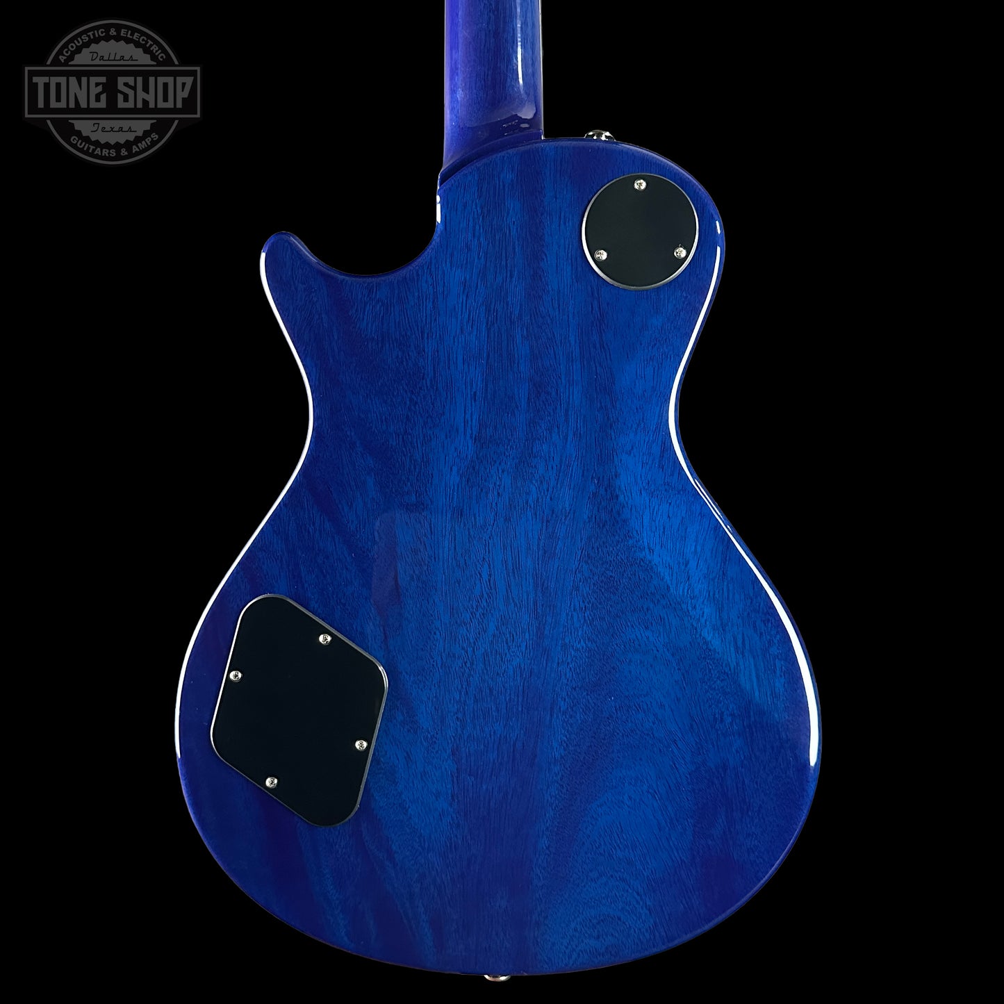 Back of PRS S2 Wood Library McCarty 594 Singlecut Quilt Makena Blue.