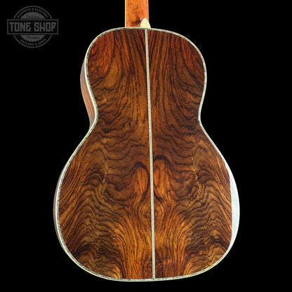 Back angle of Martin Custom Shop 00-12F 45 Style Adirondack/Wild Grain East Indian Rosewood.