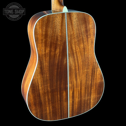 Back angle of Martin Custom Shop Dread 42 Style Adirondack/Sinker Mahogany.