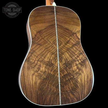 Back angle of Martin Custom Shop Dread 12-Fret Wild Grain East Indian Rosewood.