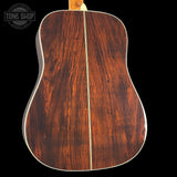 Back angle of Martin Custom Shop Dread 41 Style Torch Adirondack/Cocobolo.