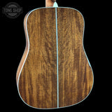 Back angle of Martin Custom Shop Dread 41 Style Adirondack/Sinker Mahogany.