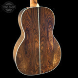 Back angle of Martin Custom Shop 00-12F 28 Style Italian Alpine Spruce/ Wild Grain East Indian Rosewood.