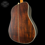 Back angle of Martin Custom Shop Dread 41 Style Torch Adirondack/Cocobolo.