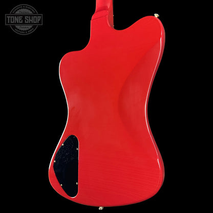 Back angle of Gibson Custom Dealer Select 1965 Non Reverse Firebird Ember Red Ultra Light Aged.