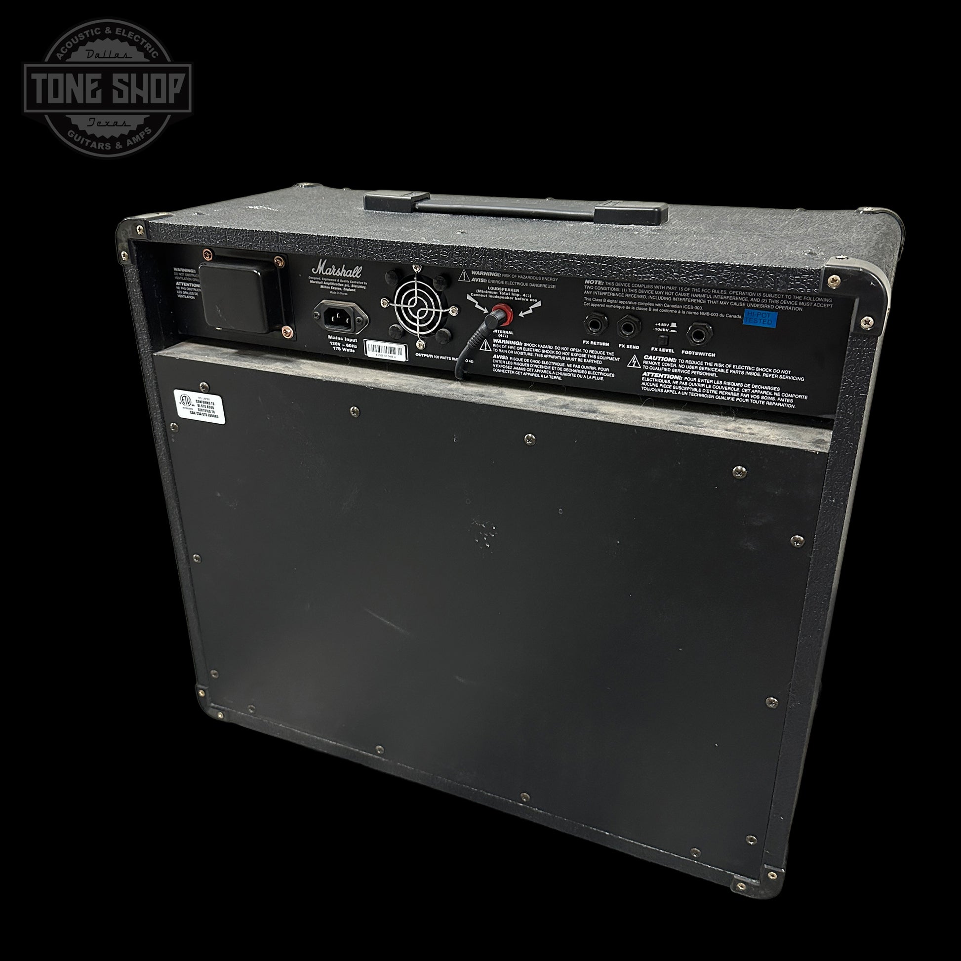 Back of Used Marshall MG100DFX.