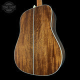 Back angle of Martin Custom Shop Dread 41 Style Adirondack/Sinker Mahogany.