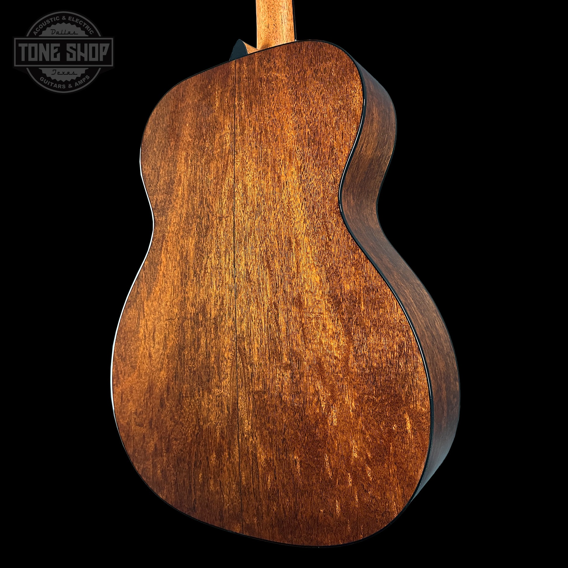 Back angle of Martin Custom Shop 000 14-Fret Jaguar Claw Mahogany.