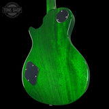 Back angle of PRS S2 Wood Library McCarty 594 Singlecut Quilt Eriza Verde.