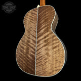 Back angle of Martin Custom Shop 00 28 Style Adirondack / Exceptionally Figured Black Walnut.