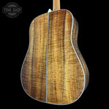 Back angle of Martin Custom Shop Dread 41 Style Adirondack / Exceptional Broad Figure Koa.