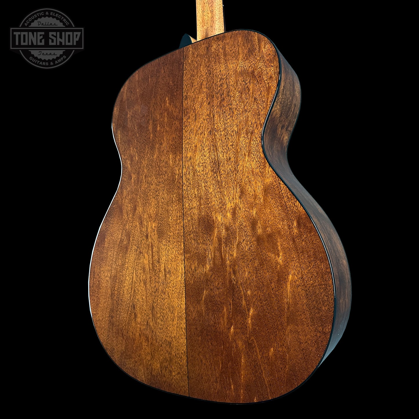 Back angle of Martin Custom Shop 000 14-Fret Jaguar Claw Mahogany Sunburst.