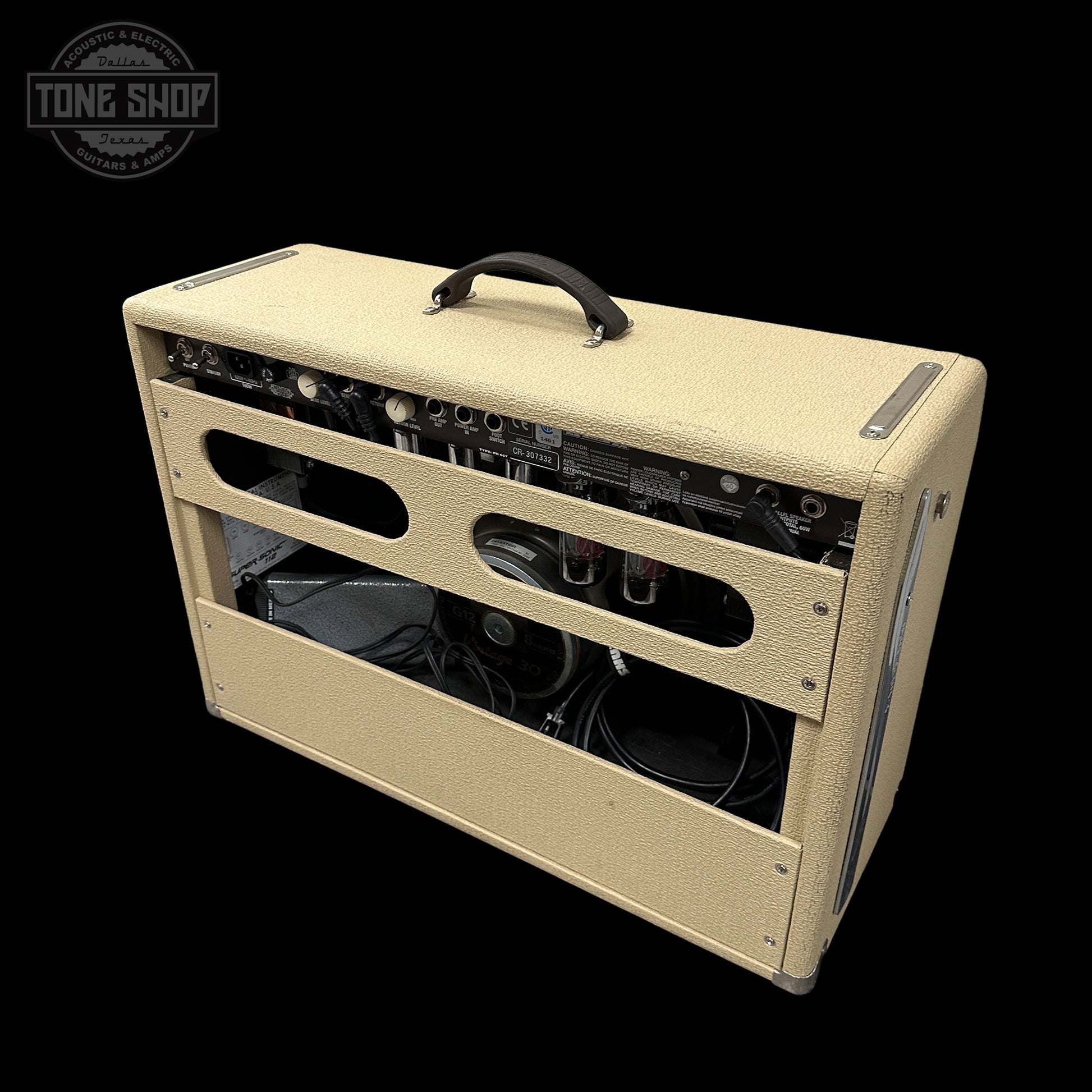 Back angle of Used Fender Super Sonic 1x12 60w.