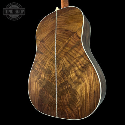 Back angle of Martin Custom Shop Dread 12-Fret Wild Grain East Indian Rosewood.