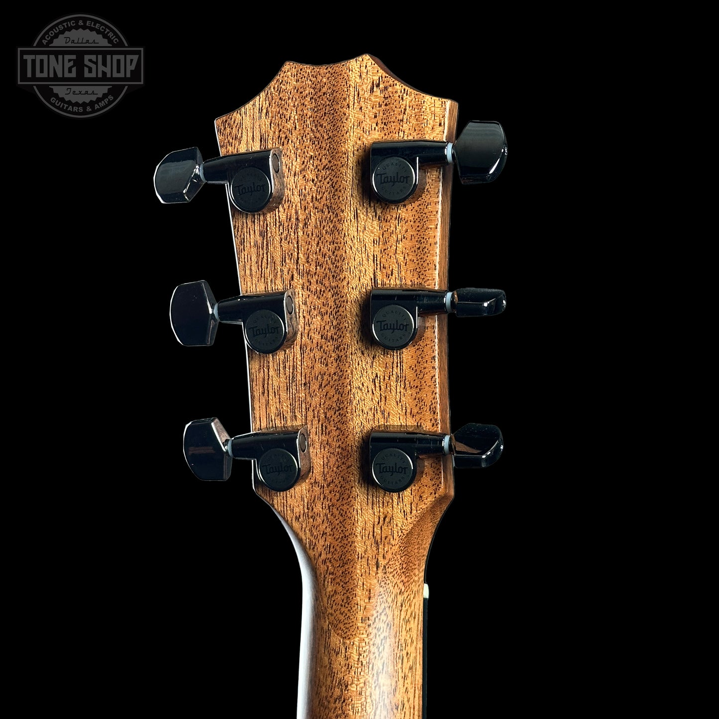 Back of headstock of Taylor Custom TSG Anniversary Dread Adirondack / Indian Rosewood 1207235012.