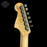 Back of headstock of Fender Custom Shop 1962 Jazzmaster Journeyman Relic Black.