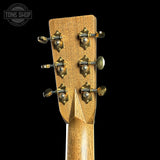Back of headstock of Martin Custom Shop Dread 41 Style Adirondack / Exceptional Broad Figure Koa.