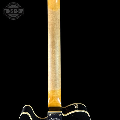 Back of neck of Fender Custom Shop Time Machine '60 Tele Custom Heavy Relic Aged Black.