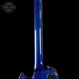 Back of neck of PRS S2 Wood Library McCarty 594 Singlecut Quilt Makena Blue.