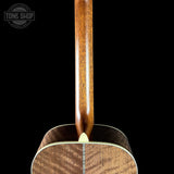 Back of neck of Martin Custom Shop 00 28 Style Adirondack / Exceptionally Figured Black Walnut.