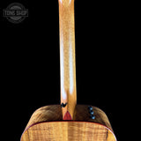 Back of neck of Taylor 2025 Namm Custom #40 Grand Concert AA Koa.