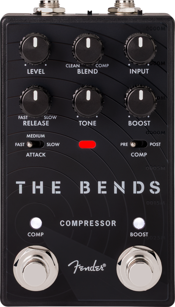 Front of Fender The Bends Compressor V2 against a white background