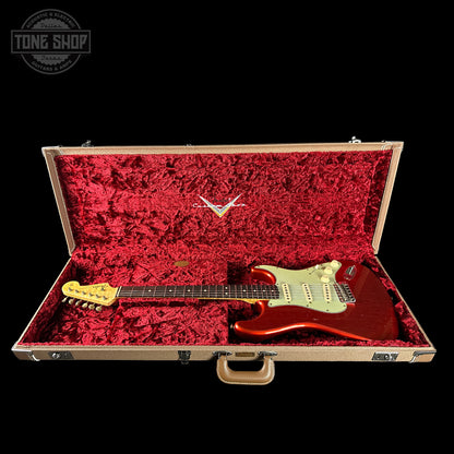 Fender Custom Shop 1963 Stratocaster Journeyman Relic AAA Maple Neck Melon Candy in case.